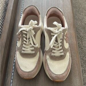 Women's Cream and Tan Tory Burch Sneakers